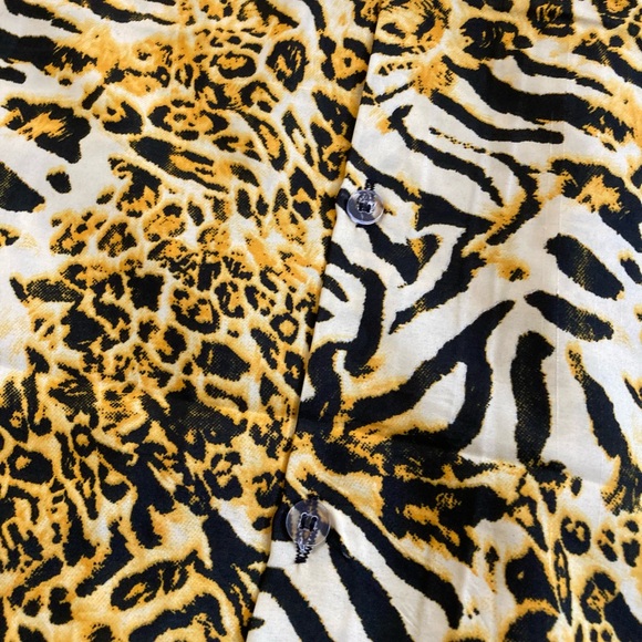 NWT Stylore men’s button down short sleeve animal, print shirt size XXL & XL - Picture 5 of 10